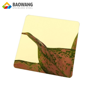 Gold Plated 2B/Mirror Polished 14 Gauge 304 Stainless Steel Sheet