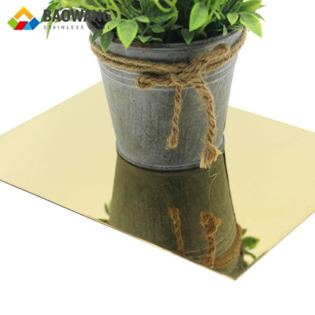 Gold Mirror Decorative Stainless Steel Sheet 304/316L